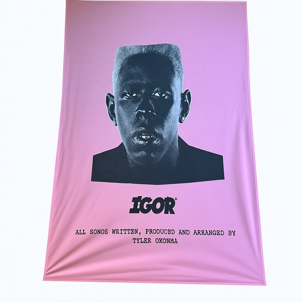 Tyler The Creator IGOR Pink Flag Banner Wall Hanging Album Promo Golf Wang‎ 2019